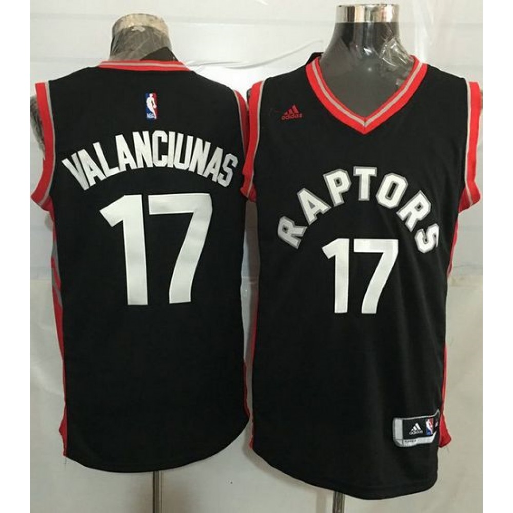 Collector's Item Rare Men's TOR #17 Jonas Black Basketball Jersey
