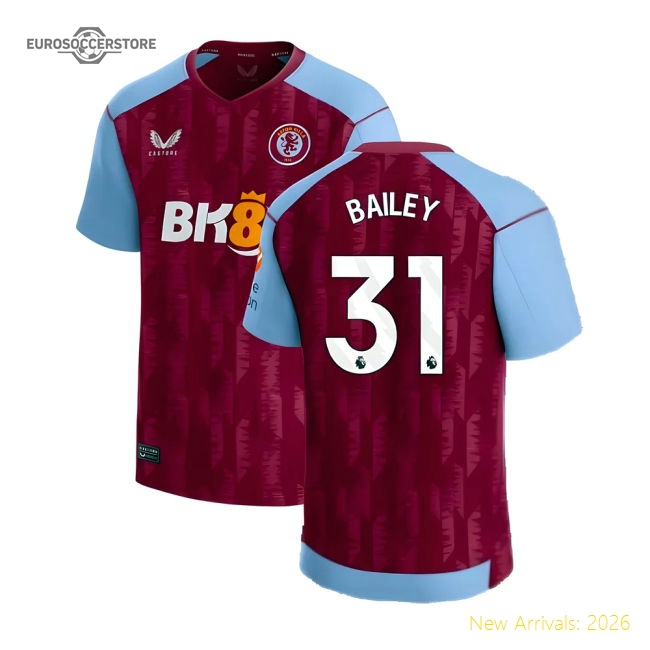 Official Aston Villa Home Bailey Jersey 2023-2024 Comfortable