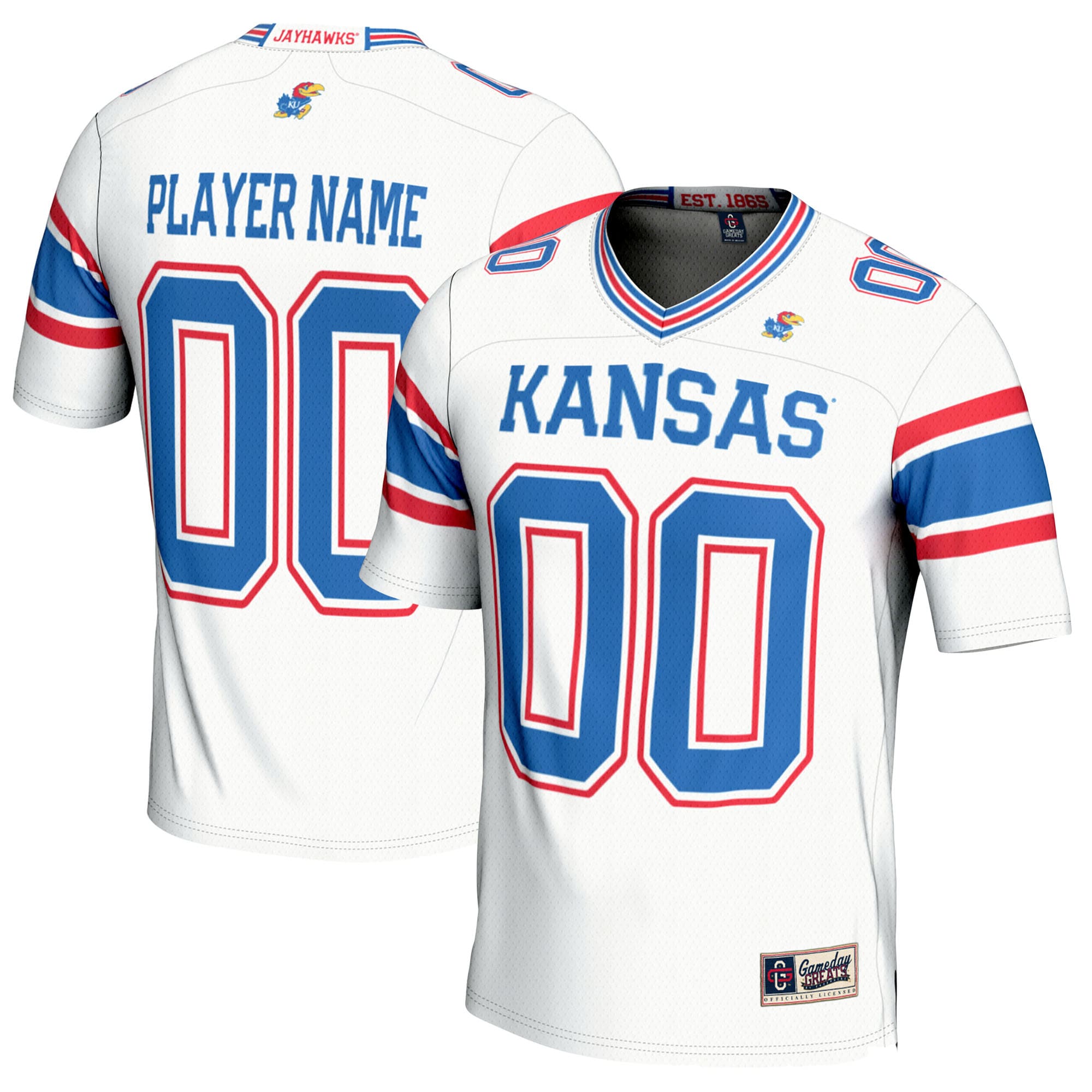 Kansas Jayhawks GameDay Greats Youth NIL Pick-A-Player 2026 Season Football Jersey - White