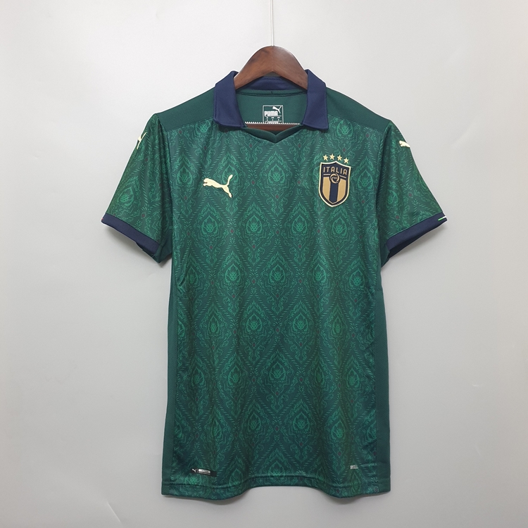 Durable Euro 2020 Italy Third Green Soccer Jersey Football Shirt