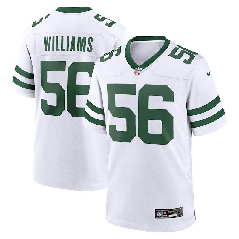 None Quincy Williams New York Jets Vintage Game Jersey Football Appare