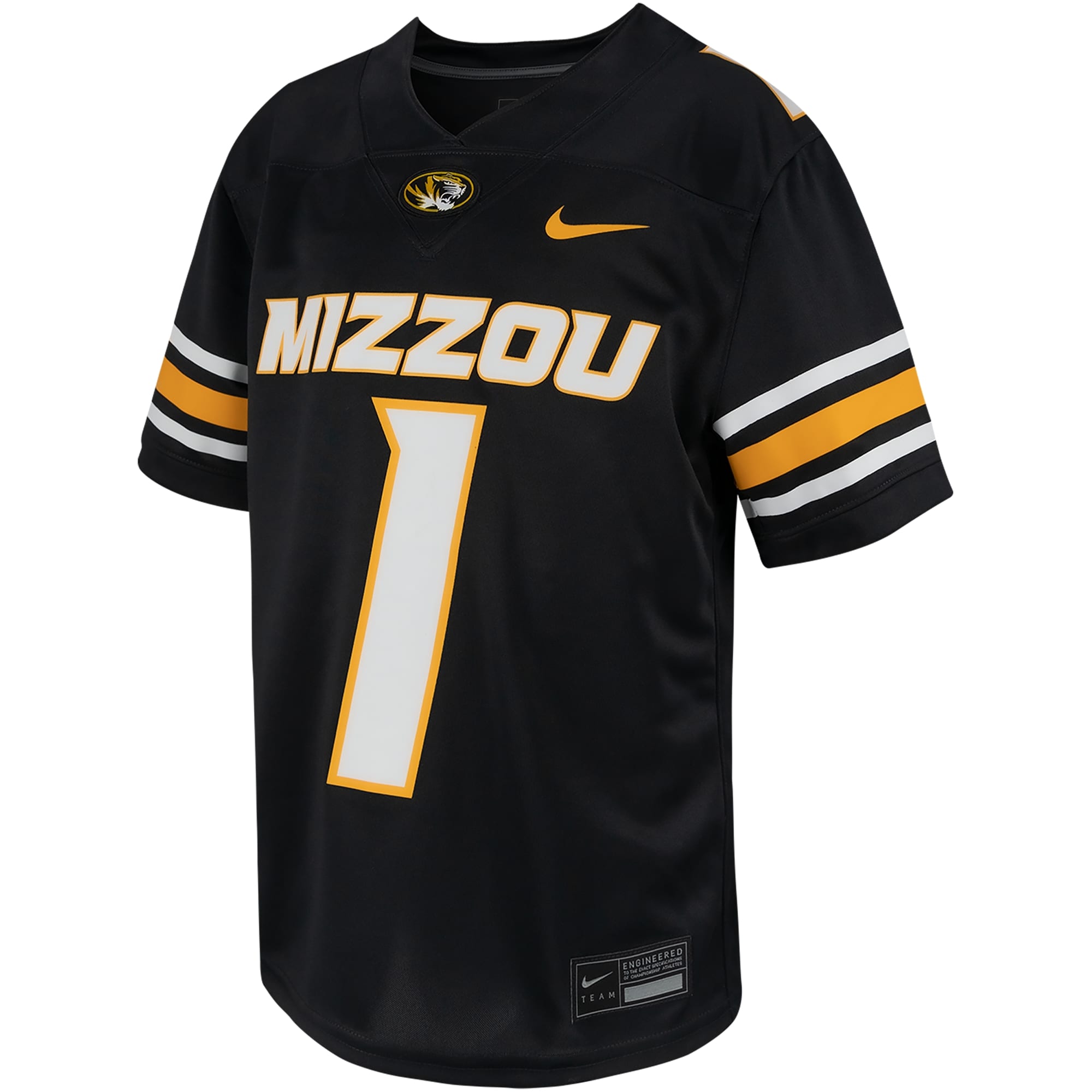 [DDG] Missouri Tigers Youth Untouchable Replica Game Jersey - Black