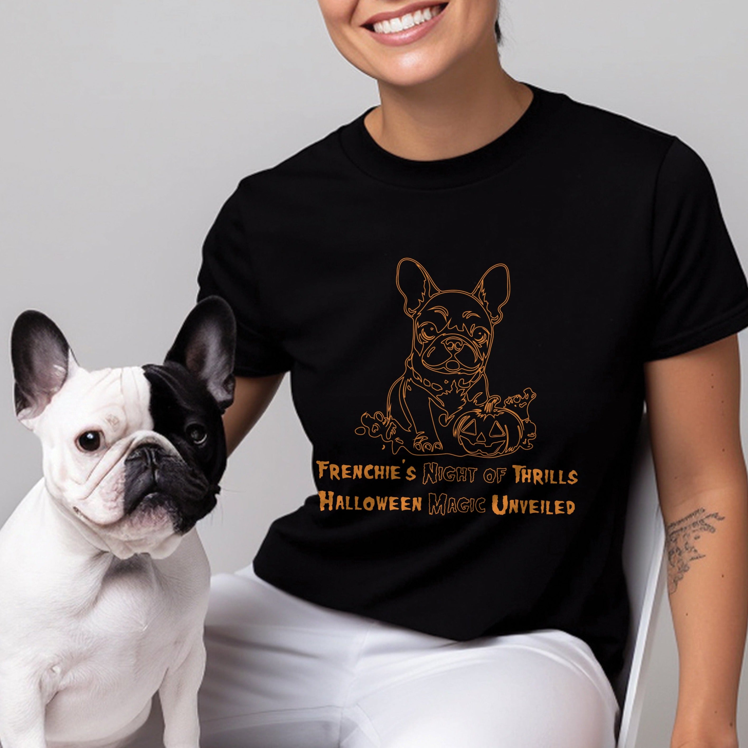 Premium French Bulldog Halloween Night - Unisex T-shirt for Pet Stylish