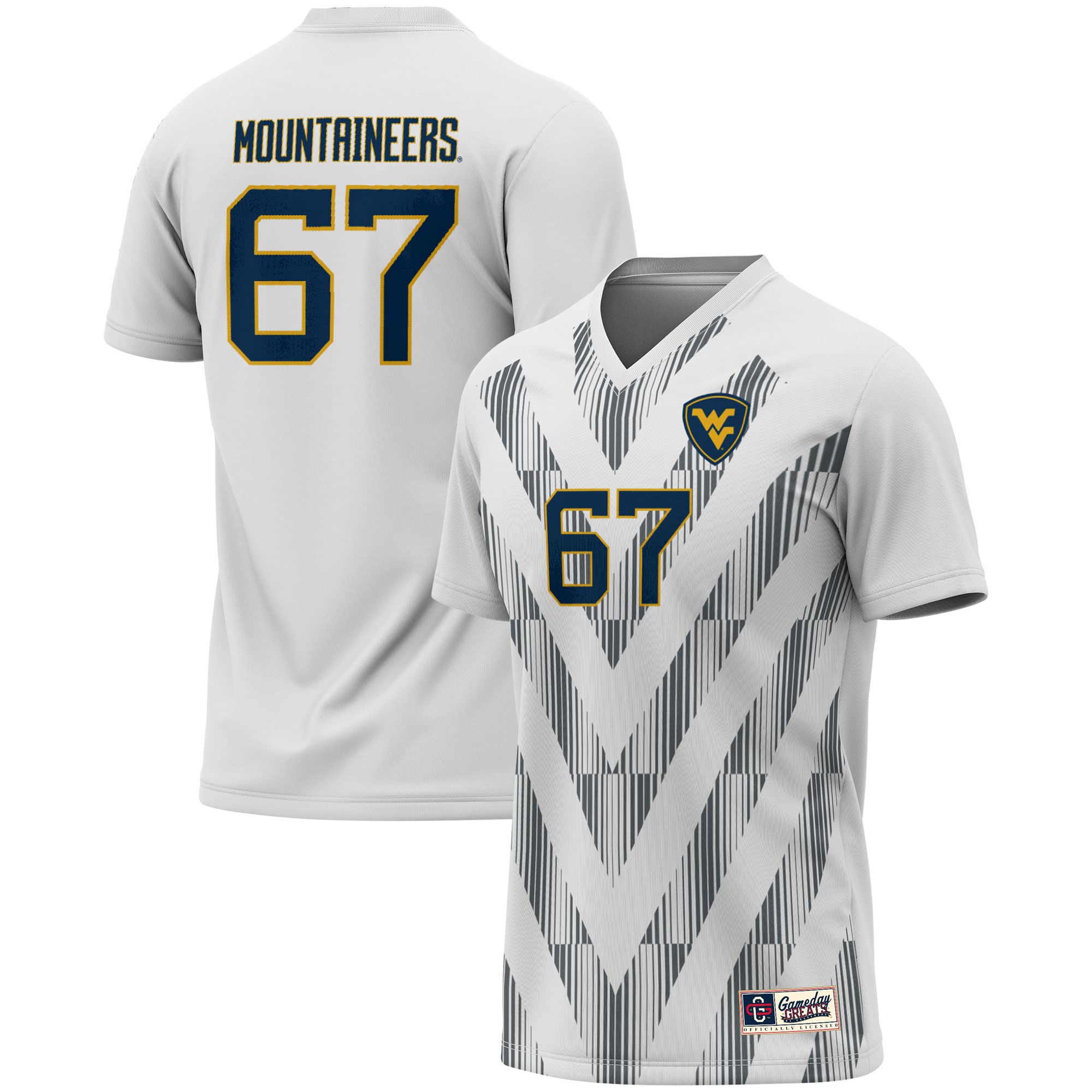 [JED] Youth West Virginia Mountaineers GameDay Greats Lightweight Soccer Fashion Jersey - White