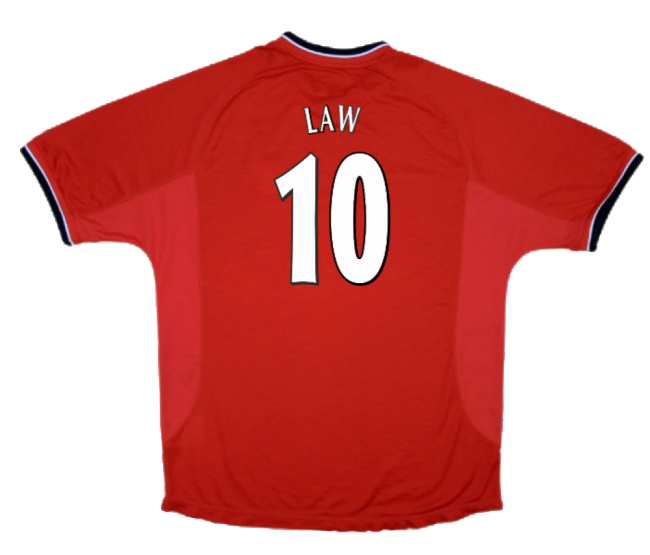 Manchester United 2000-02 Home Top ((Excellent) XXL) (Law 10)