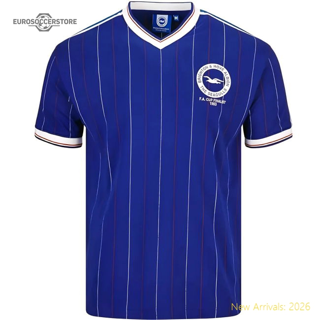 Authentic Score Draw Brighton And Hove Albion 1983 Fa Cup Final Shirt