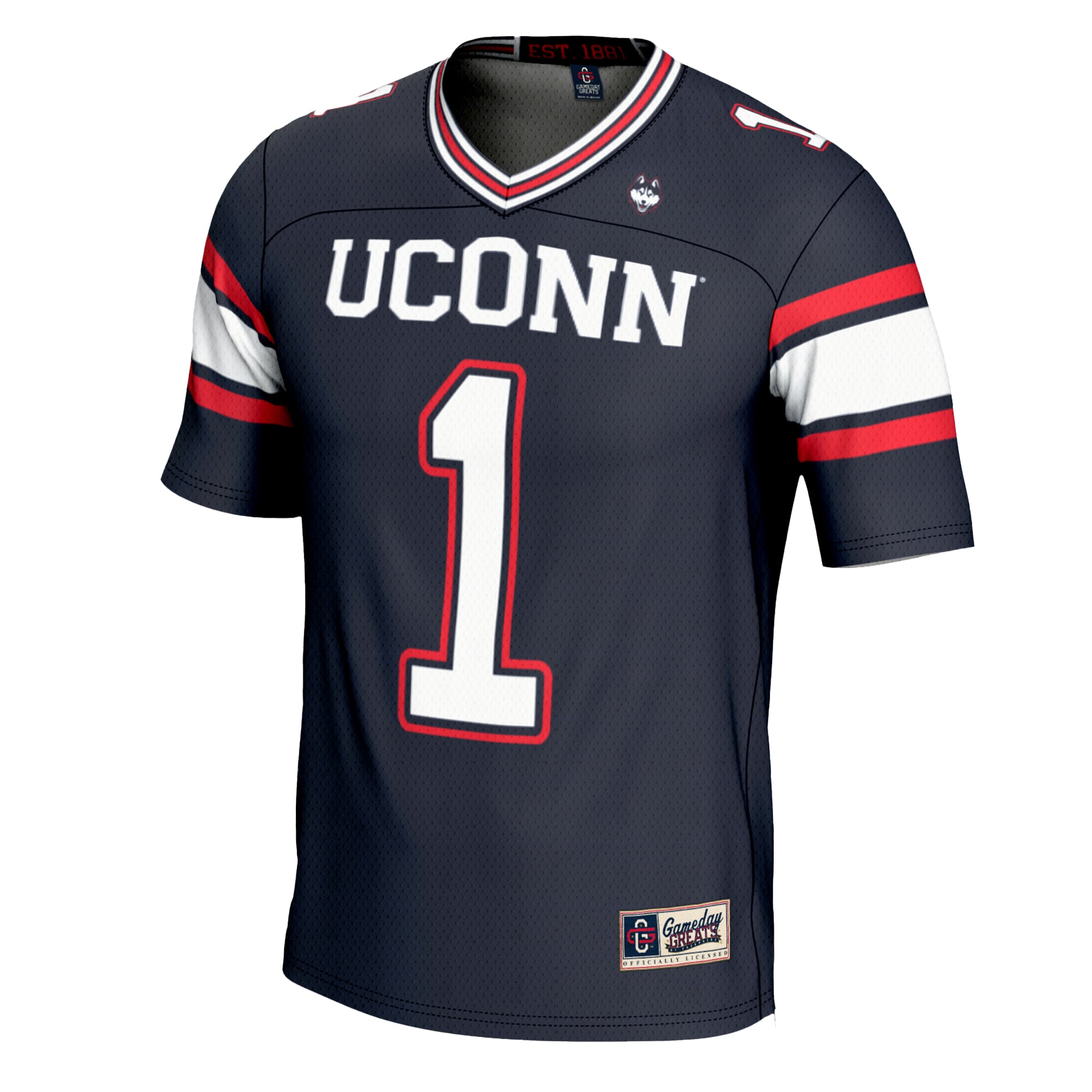 #1 UConn Huskies GameDay Greats Youth Football Jersey - Navy