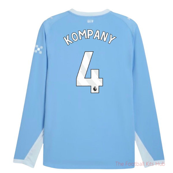 Replica Man City 2026-2027 Long Sleeve Home Shirt (Kompany 4)