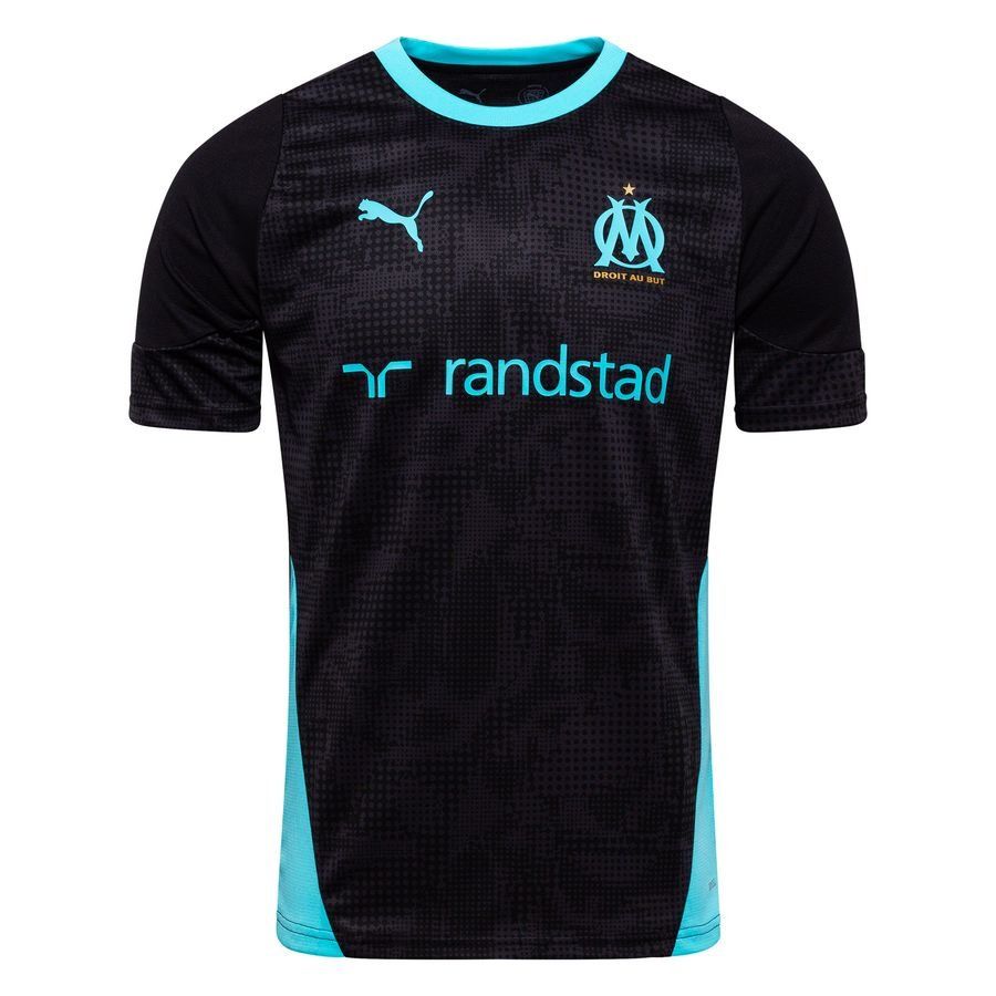 Marseille Training T Shirt Puma Jet Black/team Aqua