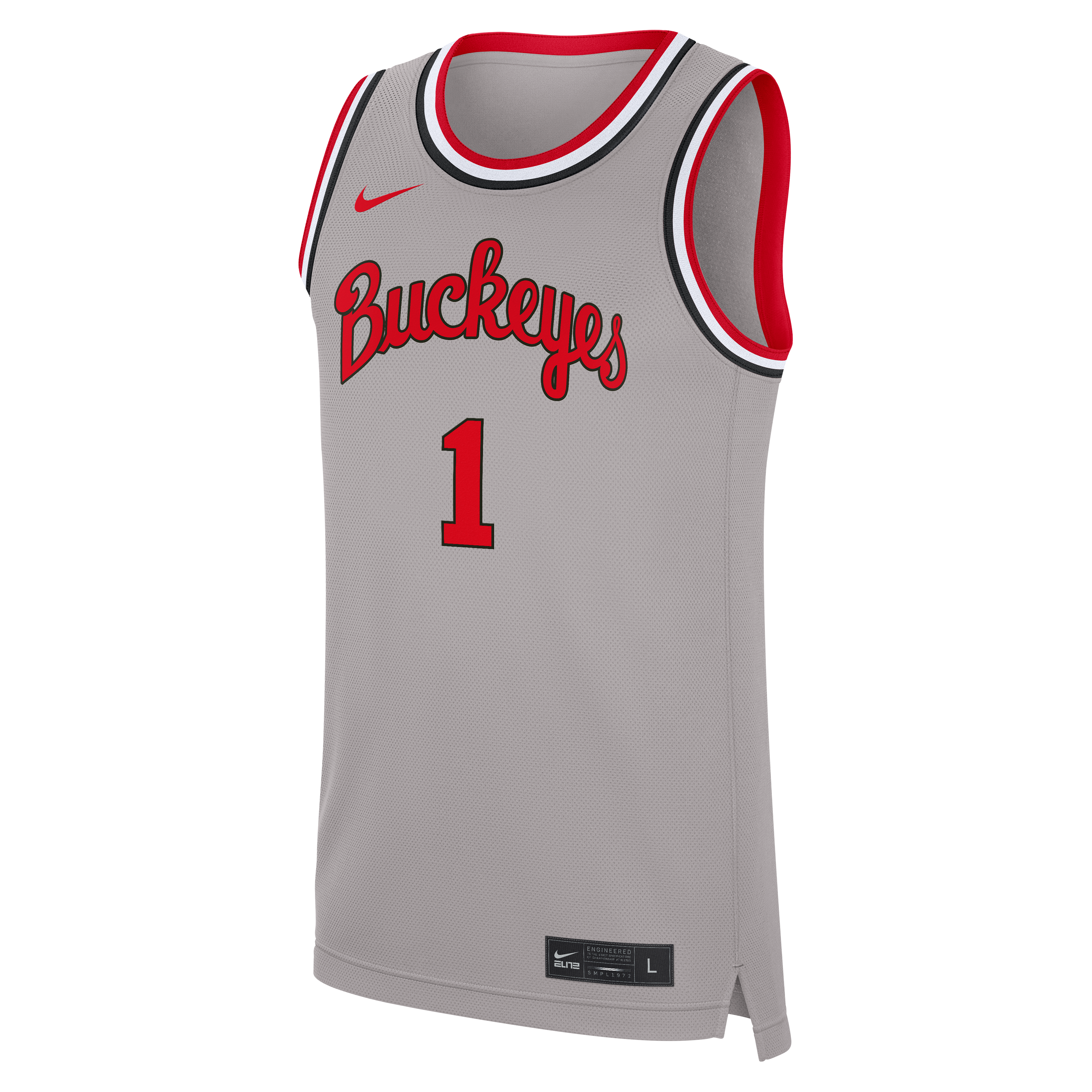 #1 Ohio State Buckeyes Nike Alternate Replica Basketball Jersey - Gray