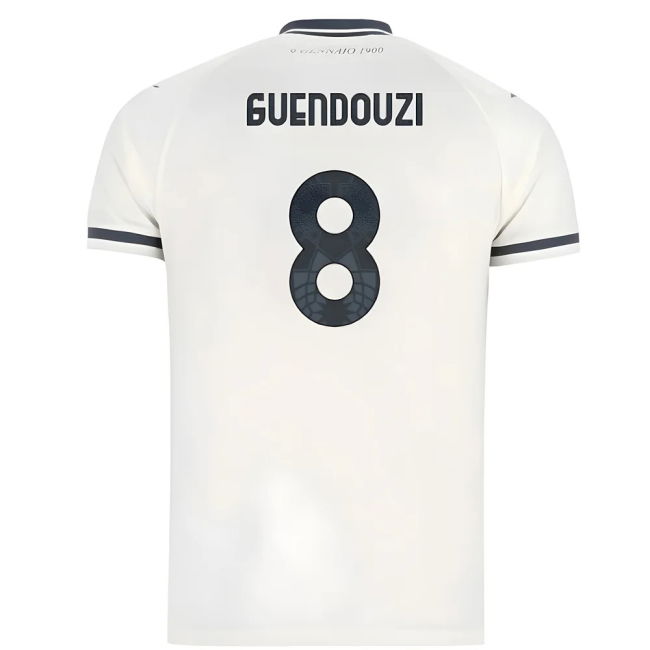 2025-2026 Lazio Away Shirt (Kids) (Guendouzi 8) Reinforced Seams
