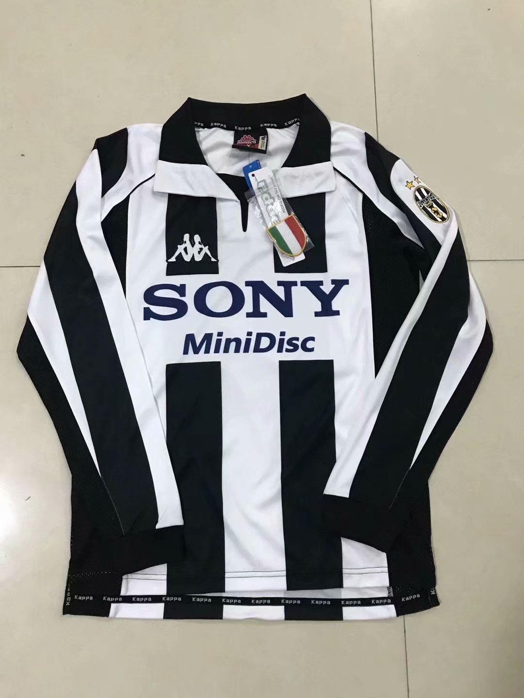Authentic Durable 199798 JUVENTUS RETRO HOME LONG SLEEVE SHIRT