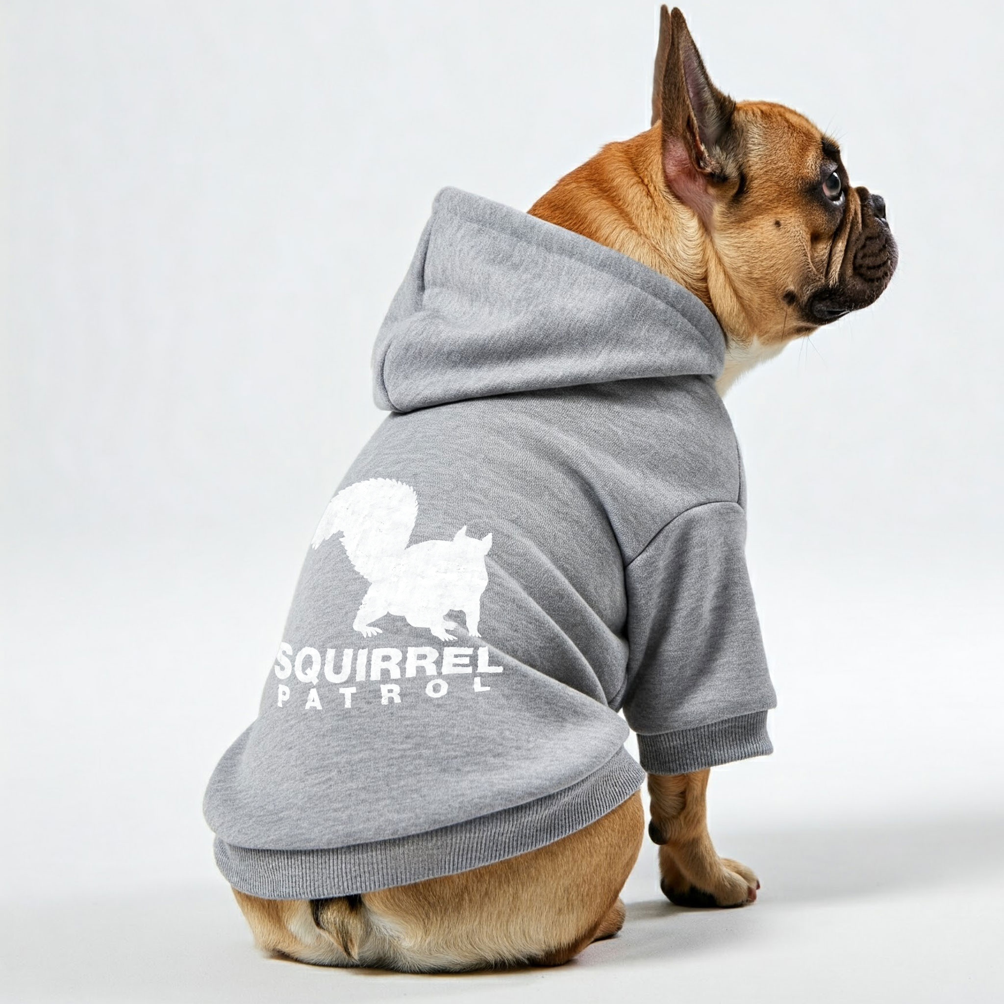 Squirrel Patrol - Everyday Personalized French Bulldog Hoodies With Funny Quotes – Stylish, Cozy, And Premium 100% Cotton Indoor Comfort