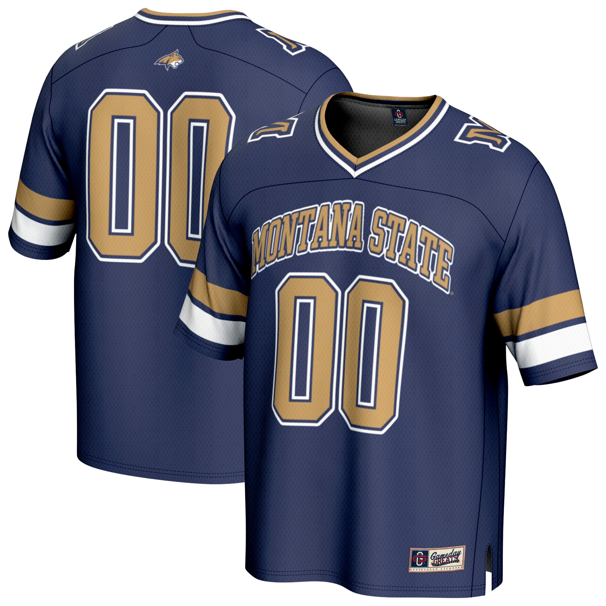 #00 Montana State Bobcats GameDay Greats Unisex Collegiate Football Fashion 26/27 Football Jersey - Navy