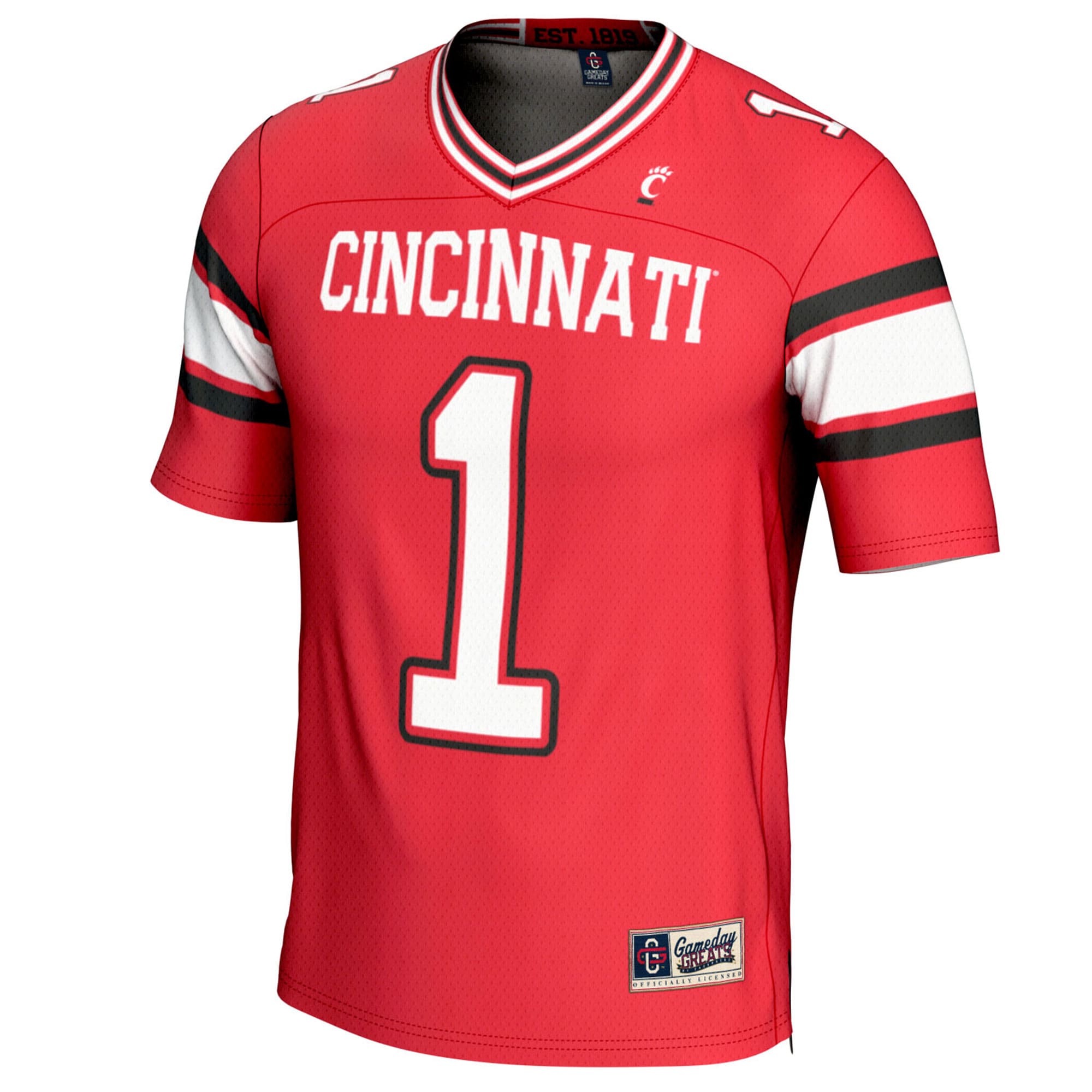 [DDG] Cincinnati Bearcats GameDay Greats Unisex Lightweight Football Fashion Jersey - Red