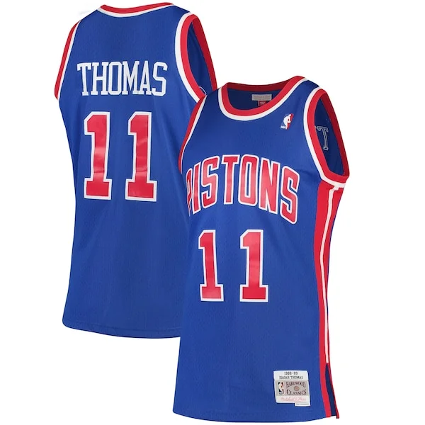 High-Quality Isiah Thomas DET Swingman Jersey - Blue - Fan Favorite