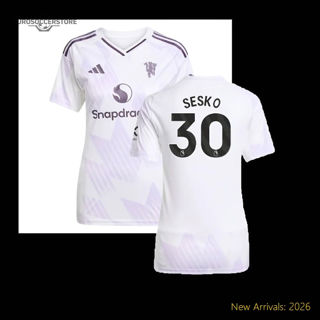 2025-2026 Man Utd Womens Exclusive Sesko Jersey Performance Fabric