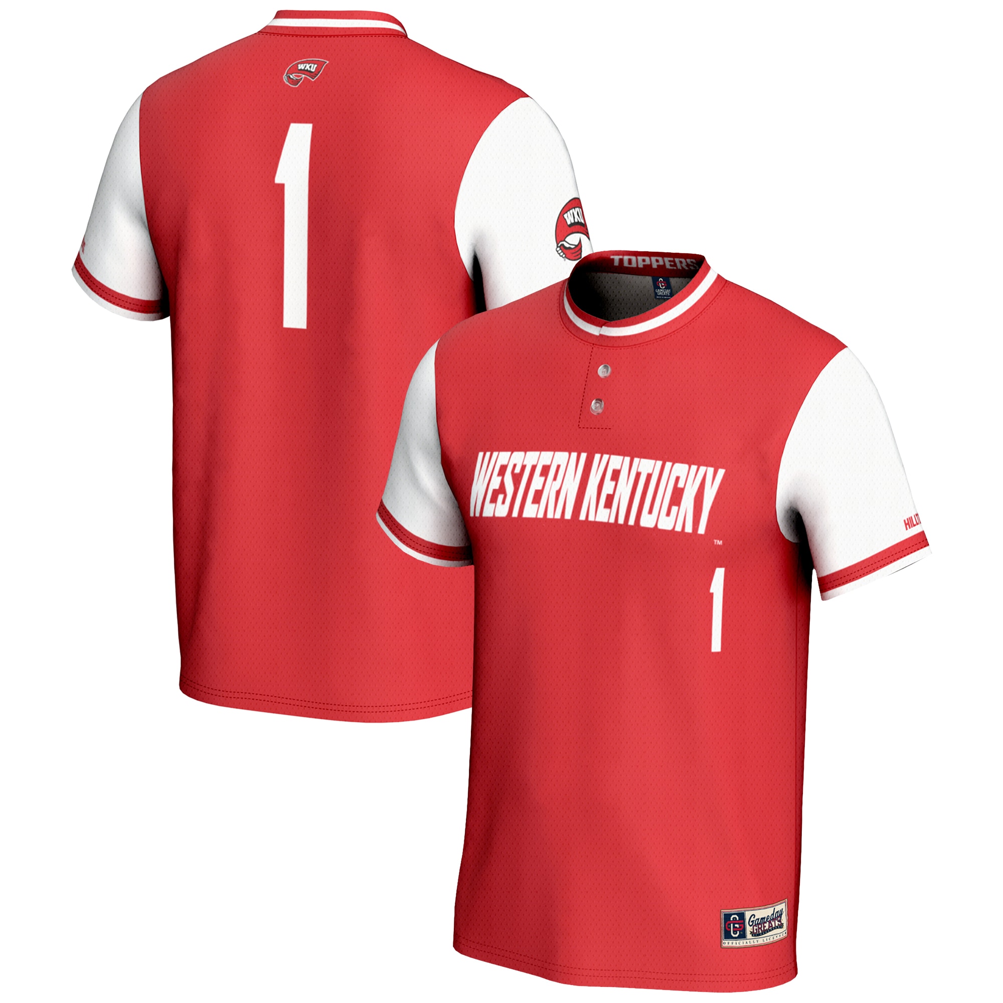 [NJP] Women's Western Kentucky Hilltoppers GameDay Greats Lightweight Softball Jersey - Red