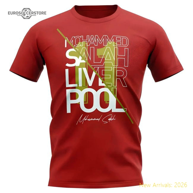 Official Mo Salah Liverpool Graphic Signature T-shirt (red) - Premium