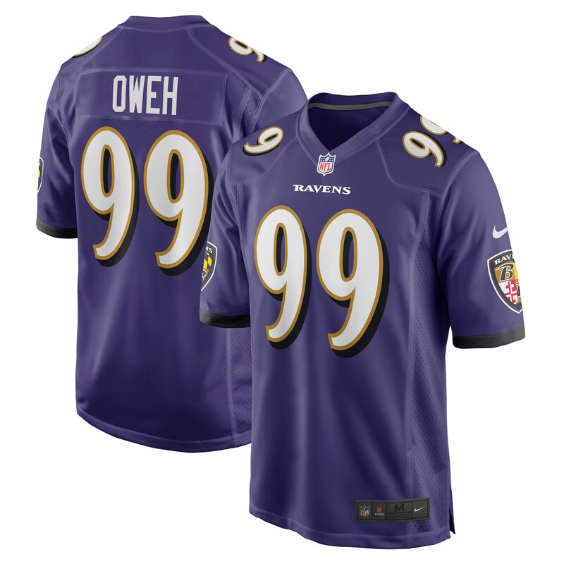 None Odafe Oweh Fan Favorite BAL Ravens Top-Grade Jersey Game Day Wear