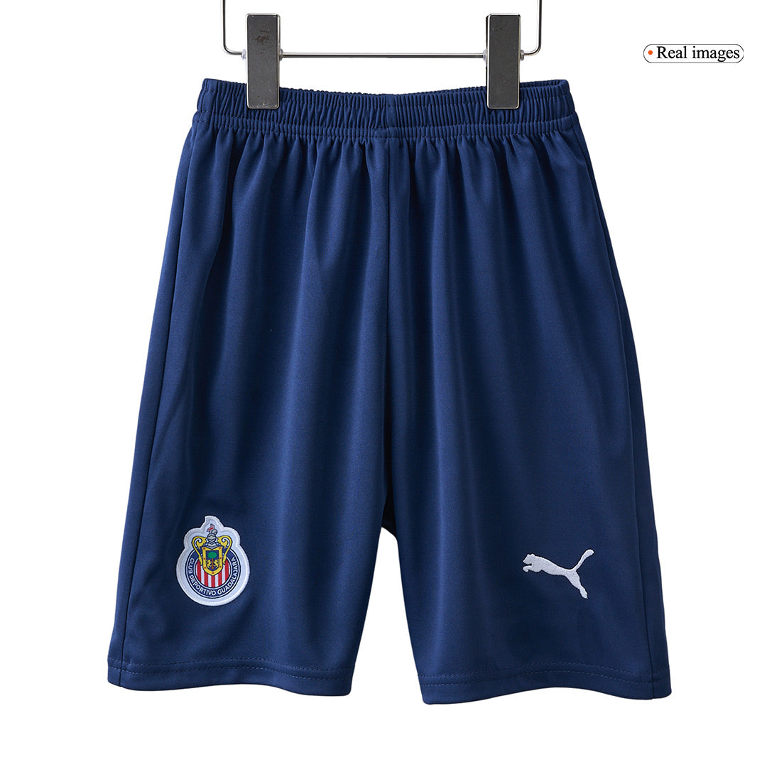 Kid's Chivas Home Soccer Jersey Kit(Jersey+Shorts) 2024/25Authentic Ki