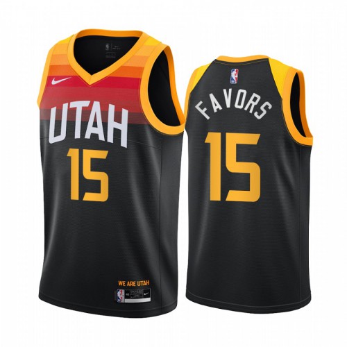 High-Quality UTA Derrick Favors #15 2020 City Swingman NBA Jersey