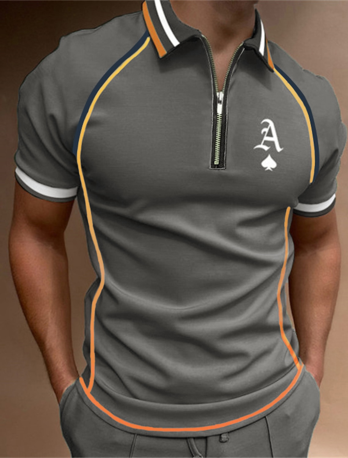 Men's Golf Shirt Golf Polos Shirts Casual Work Lapel Short Sleeve Basic Modern Color Block Coconut Tree Patchwork Buttons Summer Regular Fit Wine White Yellow Navy Blue Dark Gray Golf Shirt