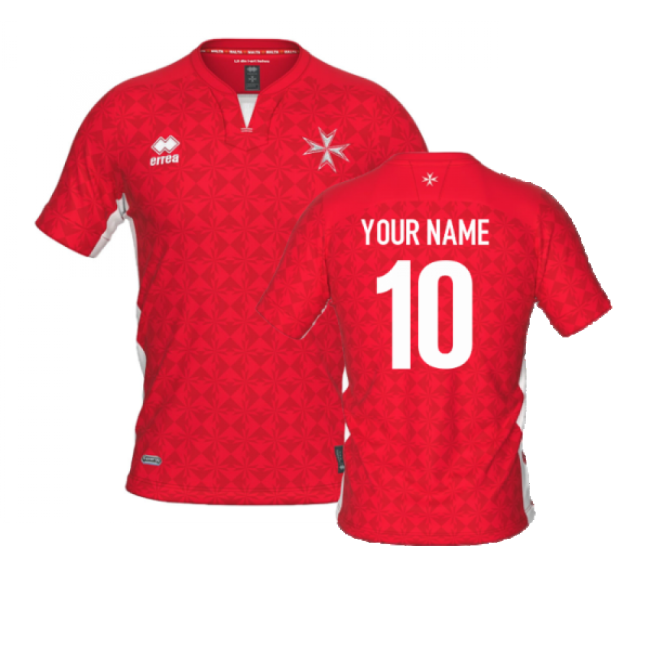 2022-2023 Malta Home Shirt (Your Name) Official Authentic