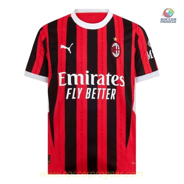 AC Milan Childrenren's Home Team Jersey Team Jersey 2024-25 Edition Theo White