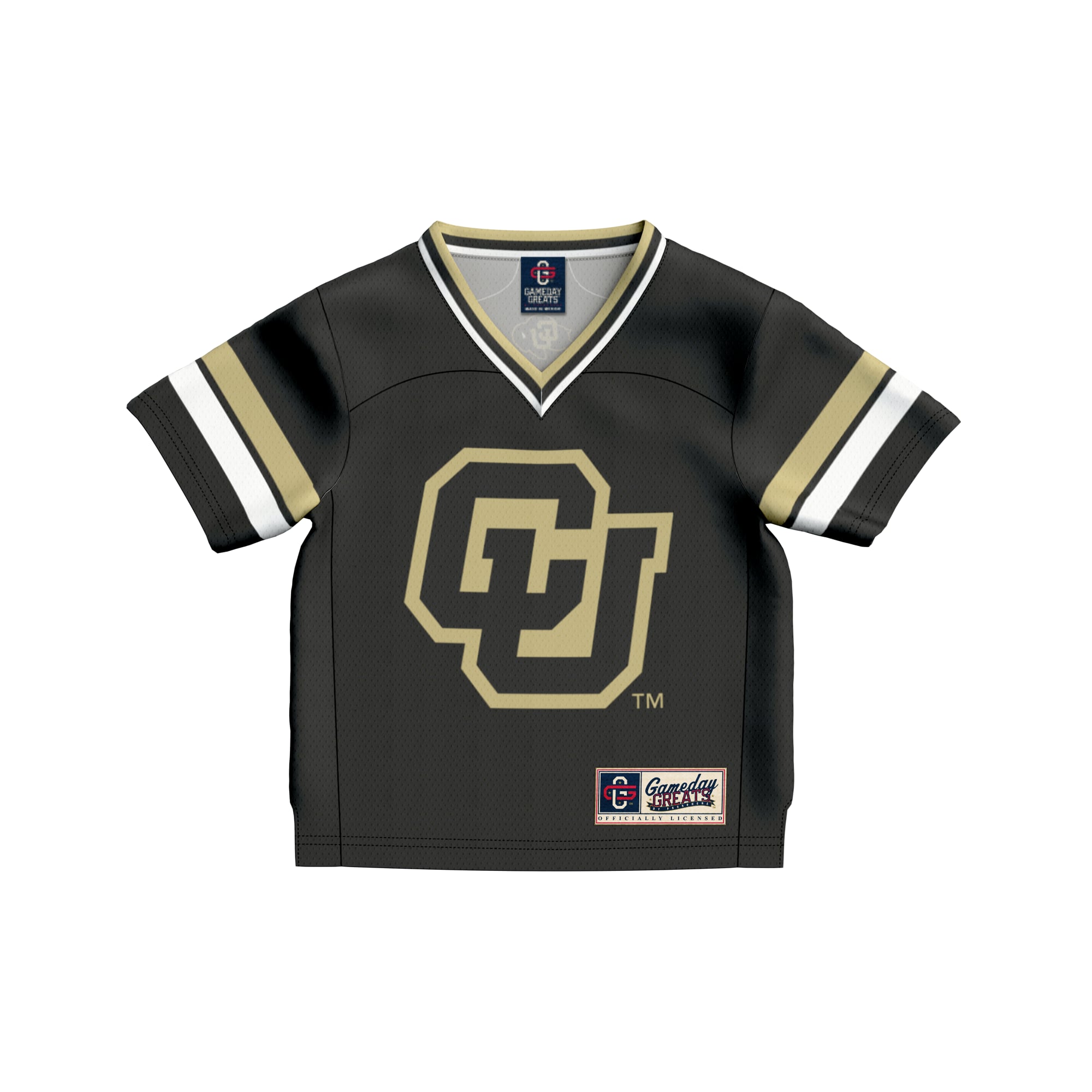 Toddler #1 Black Colorado Buffaloes Collegiate Football Fashion Jersey