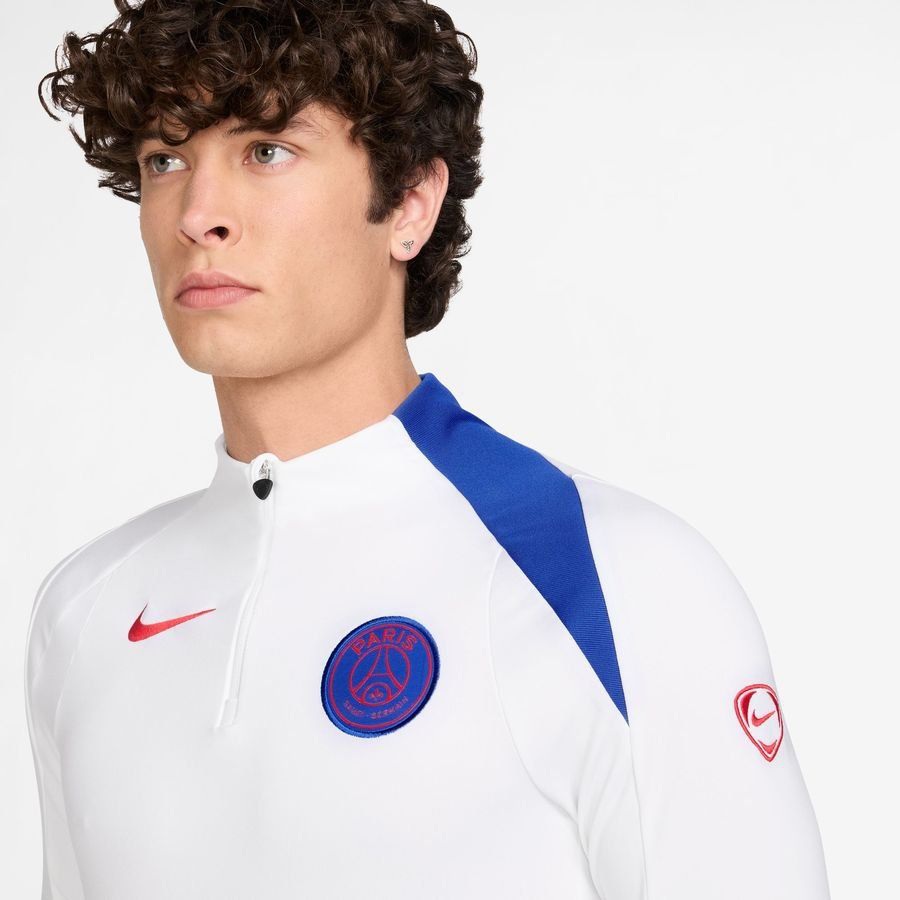 Paris Saint Germain Training Shirt Dri-FIT Strike Drill 3rd - White/Hyper Royal/Global Red