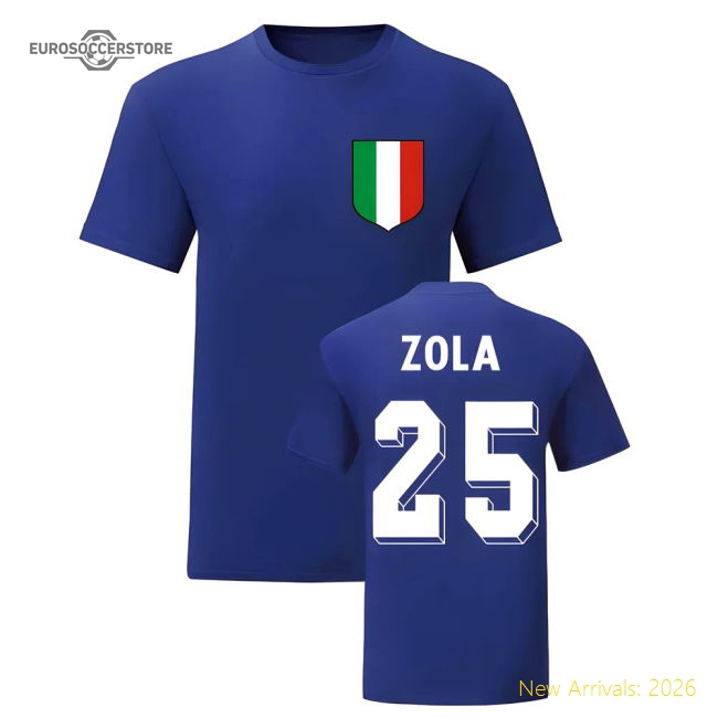 Gianfranco Zola Italy National Hero Tee\'s (Blue)