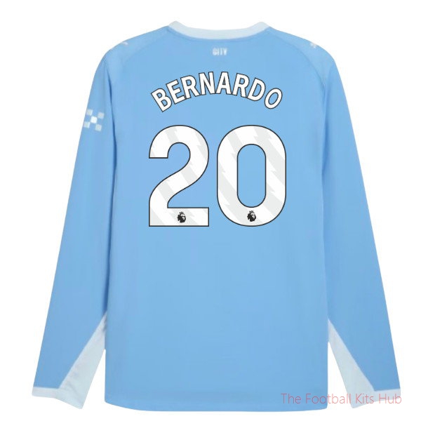 Man City 2026-2027 Long Sleeve Home Shirt (Bernardo 20)
