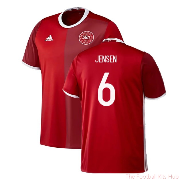 Denmark 2016-17 Home Shirt ((Excellent) 3XL) (Jensen 6)
