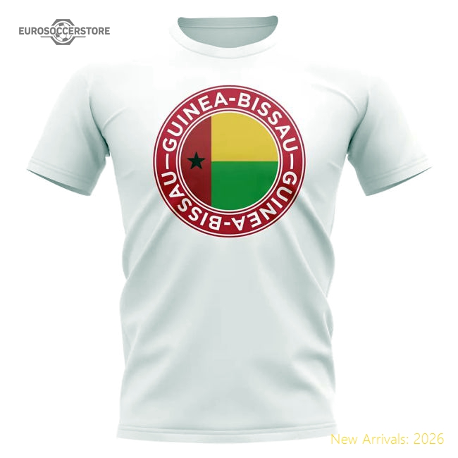 High-quality Guinea Bissau Football Badge T-shirt (white)