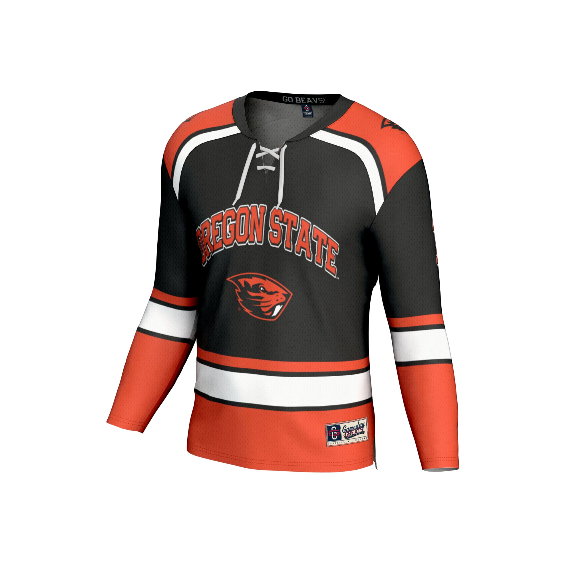 #1 Oregon State Beavers GameDay Greats Youth Lightweight Hockey Fashion Jersey - Black