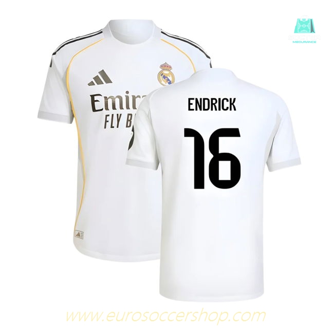 2025-2026 Real Madrid Authentic Home Shirt (Endrick 16)