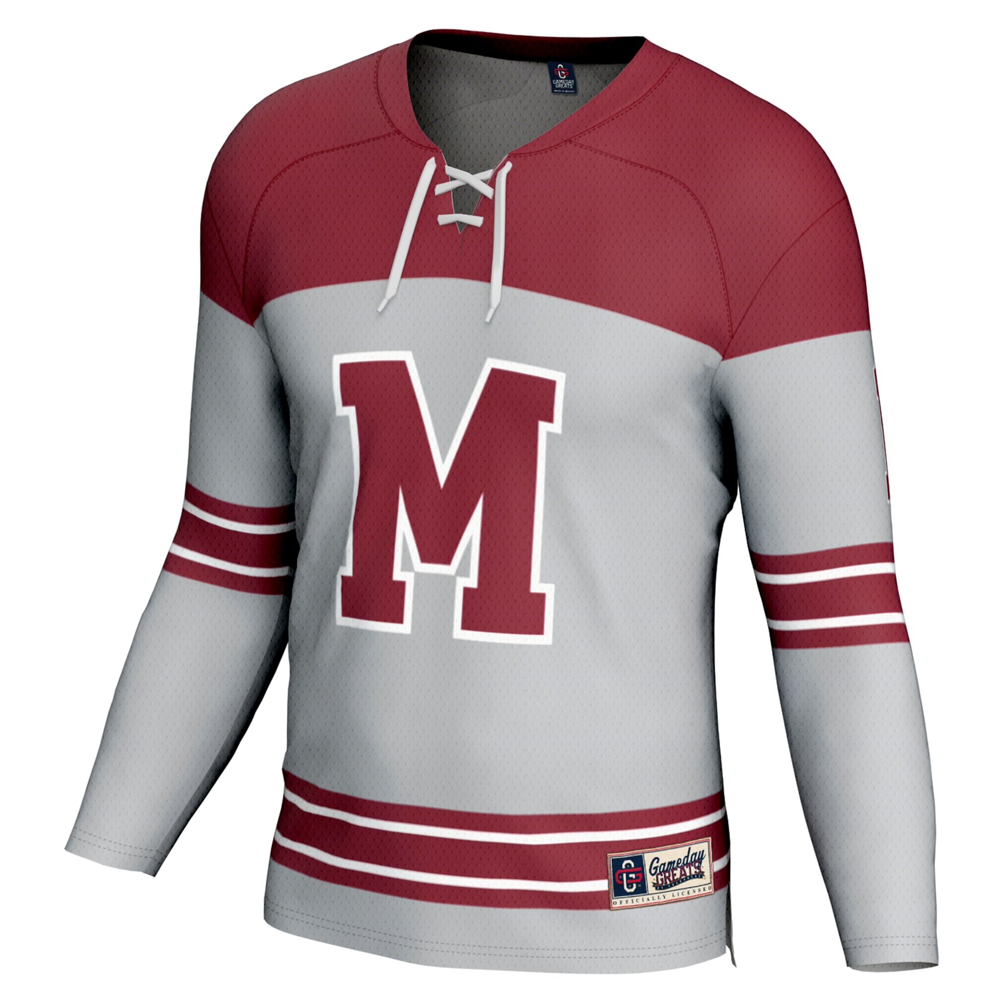[DDG] UMass Minutemen GameDay Greats Youth Hockey Fashion Jersey - Gray