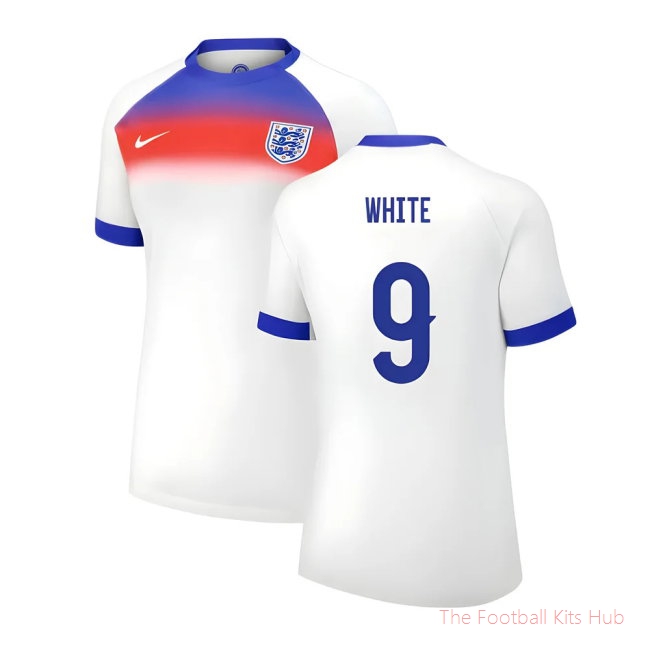 2025 England Womens Team Home Shirt (Ladies) (WHITE 9)