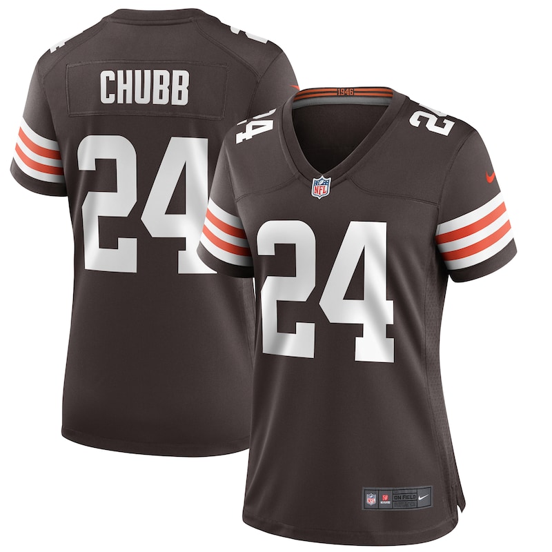None Nick Chubb CLE Browns Affordable Replica Jersey Game Day Wear