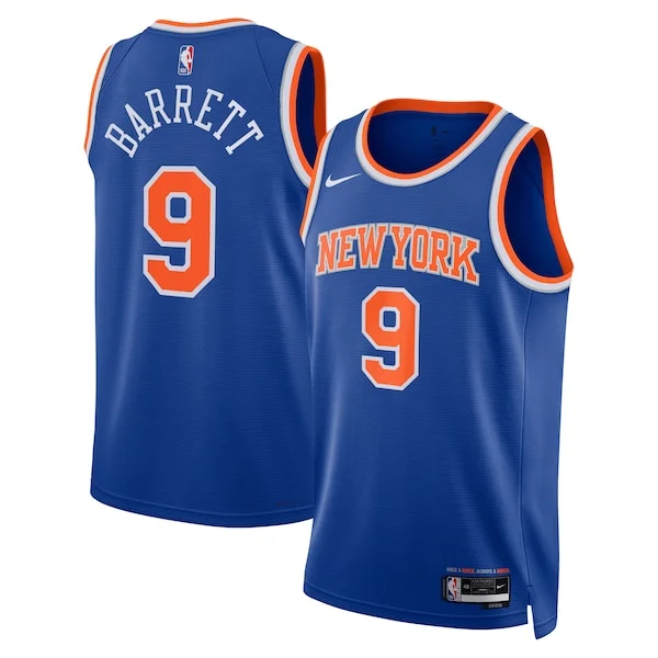 RJ Barrett NYK Swingman Jersey - retro superior - Blue game-day