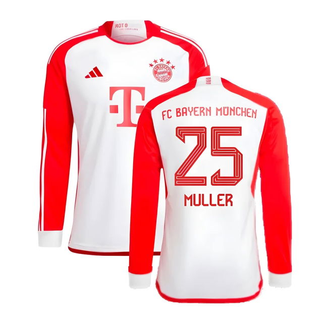 2023-2024 Bayern Munich Home Shirt (Muller 25) Stretch Fabric
