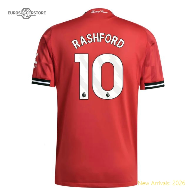 Excellent 2025-2026 Man Utd Authentic Home Shirt (rashford 10)
