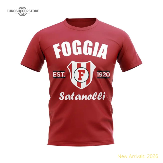 Official Best-Selling Foggia Established Football T-Shirt (Red)
