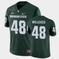 Men's None Green 2024 game day Kenny Willekes #48 team authorized