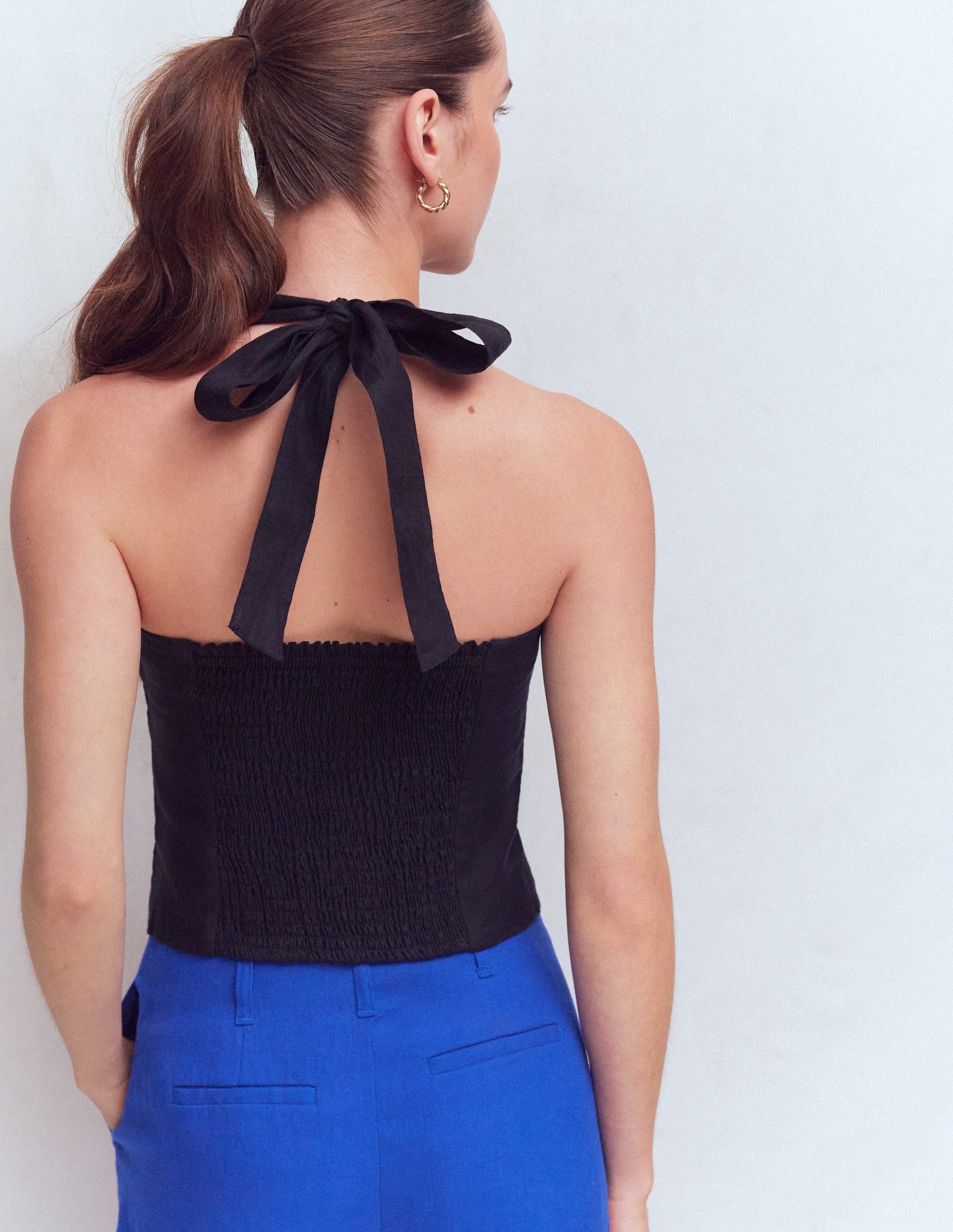 Halterneck Linen Top
