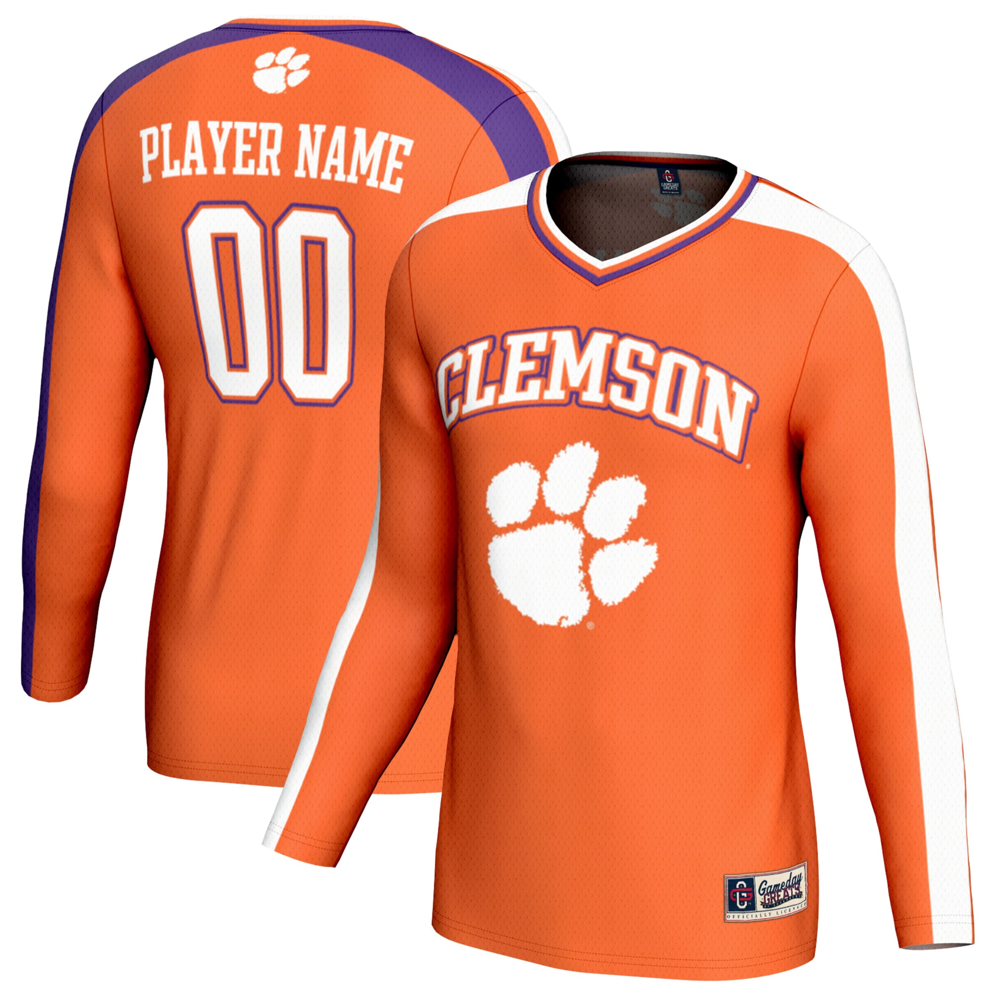 [NJP] Women's Clemson Tigers GameDay Greats NIL Pick-A-Player Lightweight Collegiate Volleyball Fashion Jersey - Orange