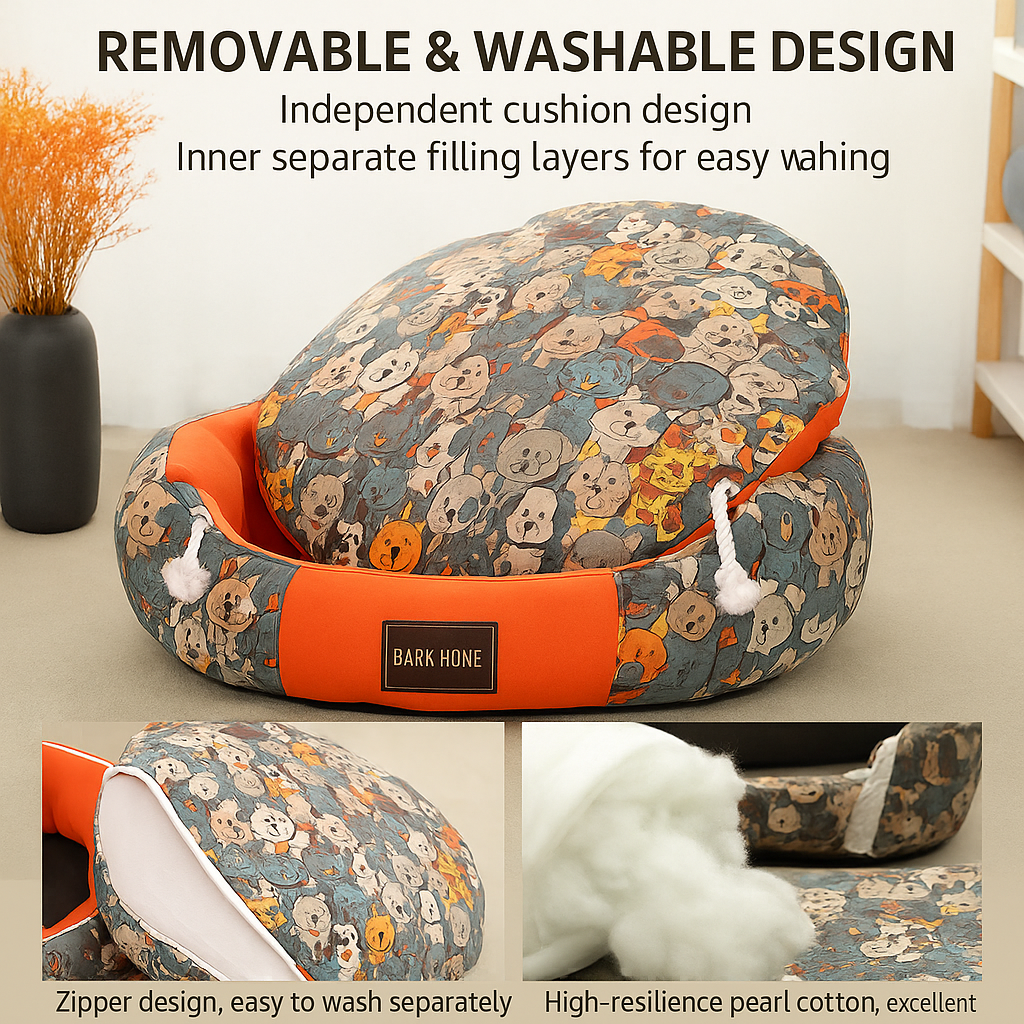 Snuggo French Bulldog Bed – Washable Waterproof Non-Slip Elastic Comfort for Dogs