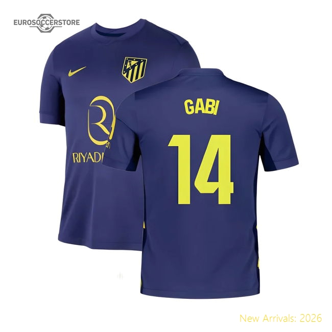 Superior 2025-2026 Atletico Madrid Second Jersey (gabi 14)