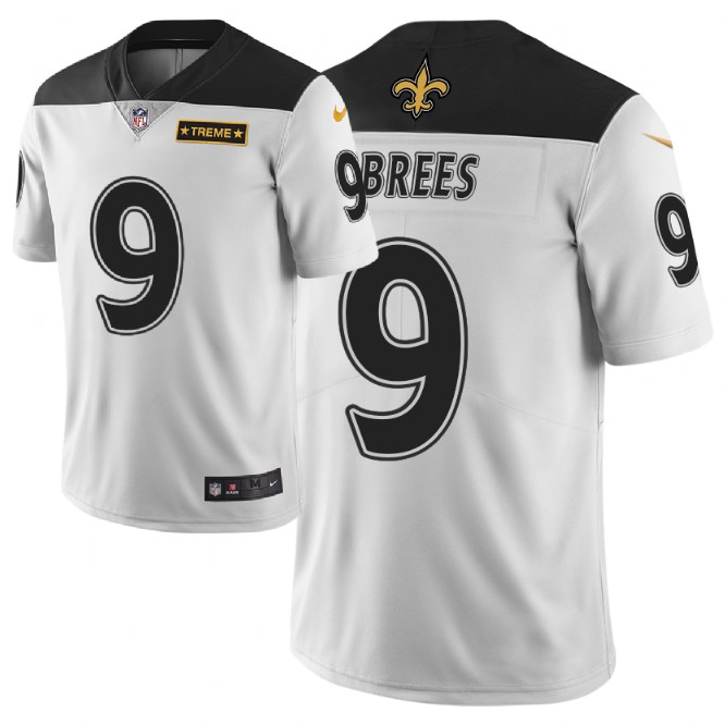 NFL O S Saints #9 Drew Brees White City Edition Jersey - Authentic ...
